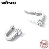 925 Silver Star Stud Earrings Zircon Party Jewelry CTE623