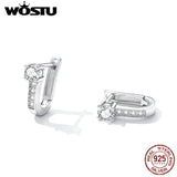 925 Silver Star Stud Earrings Zircon Party Jewelry CTE623