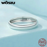 925 Silver Circle Wedding Rings Women Bridal Engagement Anillos 3.5mm
