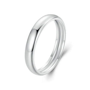 925 Silver Circle Wedding Rings Women Bridal Engagement Anillos 3.5mm