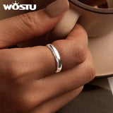925 Silver Circle Wedding Rings Women Bridal Engagement Anillos 3.5mm