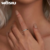 925 Silver Circle Wedding Rings Women Bridal Engagement Anillos 3.5mm