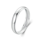 925 Silver Circle Wedding Rings Women Bridal Engagement Anillos 3.5mm