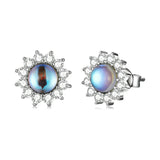 925 Silver Sun & Moon Stud Earrings Party Jewelry Gift CTE570
