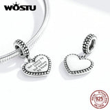 925 Silver Sisterhood Heart Charm for Bracelet Pendant
