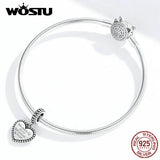 925 Silver Sisterhood Heart Charm for Bracelet Pendant
