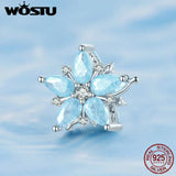 925 Silver Snowflake Butterfly Crystal Crown Beads DIY Bracelet Necklace