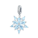 925 Silver Snowflake Butterfly Crystal Crown Beads DIY Bracelet Necklace