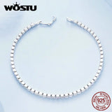 925 Silver CZ Tennis Bracelet Euro Bangle Wrist Jewelry