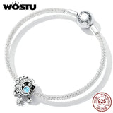 925 Silver Moon Star Moonstone Charms Dream Catcher Bead Bracelet Bangle