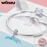 925 Silver Starfish Mermaid Tail Charms Pendant for Bracelets Women Gift