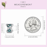 925 Silver Sun & Moon Hourglass Zircon Charm Bead Bracelet Women DIY Jewelry