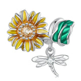 925 Silver Sunflower Charm Safety Chain for Women Bracelet Necklace