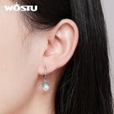 925 Silver Turtle Ear Clips with Shell Pearl Fine Jewelry For Women