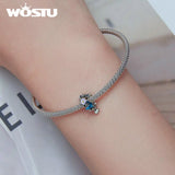925 Silver Vintage Butterfly Charms Pendant Flower Bead DIY Jewelry