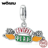 925 Sterling Silver Vintage Coffee Shop Charm Beads