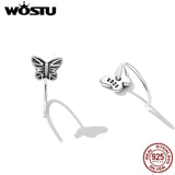 925 Silver Vintage Dragonfly Butterfly Earrings