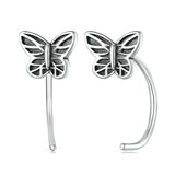 925 Silver Vintage Dragonfly Butterfly Earrings