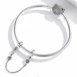 925 Silver Vintage Flower Chain Pendant Necklace Woman Bead Charm