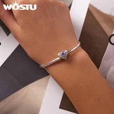 925 Silver Heart Love Pendant Beads for Bracelets Necklace