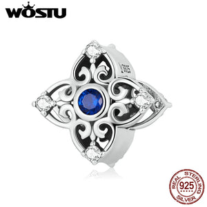 925 Sterling Silver Vintage Pattern Hollow Charm Bead Pendant