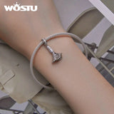 925 Silver Dress Bead with Zircon for Women
