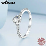 925 Silver CZ Eternity Promise Ring for Women