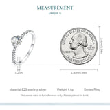 925 Silver CZ Eternity Promise Ring for Women