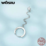 925 Silver Wedding Zircon Ear Stud Clip CZ Earrings