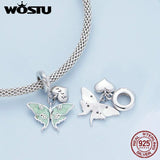 925 Silver Wizard of Oz Butterfly Charm for Bracelet DIY Jewelry Gift