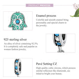 925 Sterling Silver Hand of Fatima Beads Pendant for Jewelry DIY