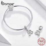 925 Silver Letter A-Z Beads Charm For Bracelet Necklace