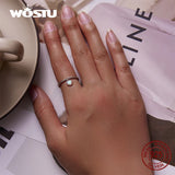 925 Silver Opal Heart Love Beads Rings for Women CQR807