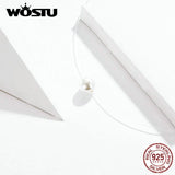 925 Silver Chain Pearl Necklace Wedding Party Jewelry