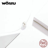 925 Silver Chain Pearl Necklace Wedding Party Jewelry