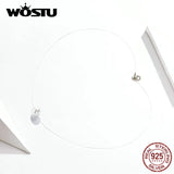 925 Silver Chain Pearl Necklace Wedding Party Jewelry