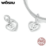 A-Z Heart Letter Series Charms Pendents 925 Sterling Silver Alphabet