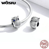 Owl Charm 925 Silver Zircon Beads, DIY Jewelry Making