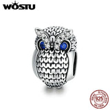 Owl Charm 925 Silver Zircon Beads, DIY Jewelry Making