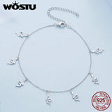 925 Silver Small Snake Anklet for Women FNT005