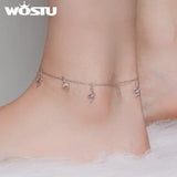 925 Silver Small Snake Anklet for Women FNT005