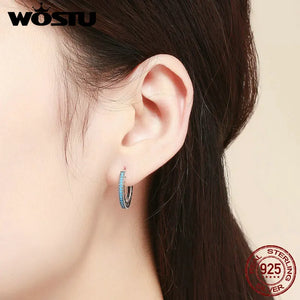 925 Sterling Silver Bohemia Hoop Earrings Anniversary Gift