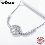 925 Silver Tree of Life Tennis Bracelet Adjustable Link Chain Women FIB035