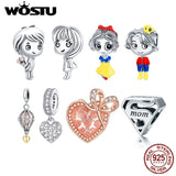 925 Silver Hot Air Balloon Love Charm Pendant for Bracelets
