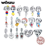 925 Silver Hot Air Balloon Love Charm Pendant for Bracelets