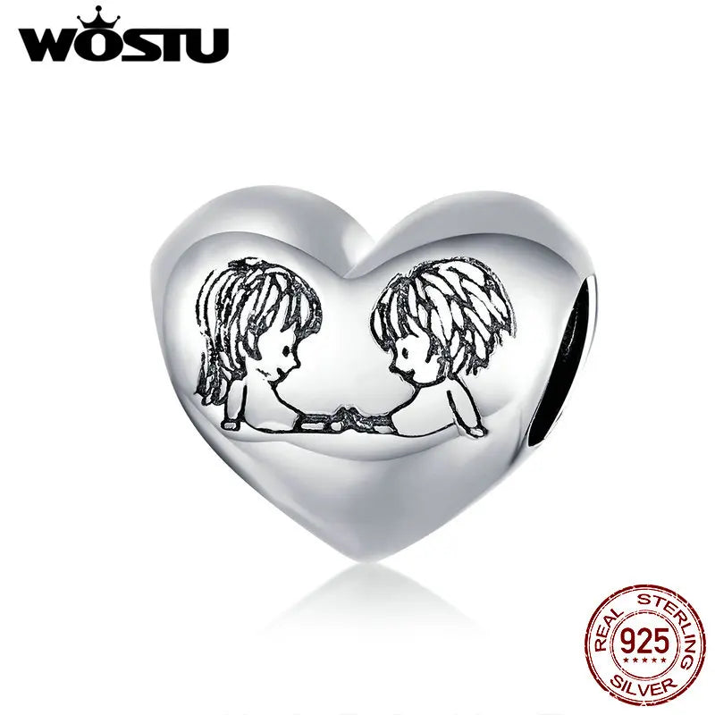 925 Silver Hot Air Balloon Love Charm Pendant for Bracelets