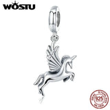 925 Silver Unicorn Beads Charms Pendant DIY Jewelry Gift