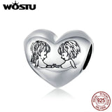 925 Sterling Silver Family Love Charms Pendant for Bracelet DIY Jewelry