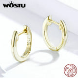 925 Silver Colorful CZ Small Circle Hoop Earrings Wedding Noble Jewelry