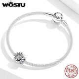925 Sterling Silver Sunflower Charms Bead for Bracelets